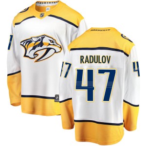 Nashville Predators Alexander Radulov Official White Fanatics Branded Breakaway Youth Away NHL Hockey Jersey