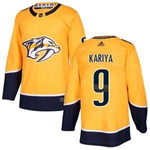 Nashville Predators Paul Kariya Official Gold Adidas Authentic Youth Home NHL Hockey Jersey