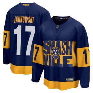 Nashville Predators Mark Jankowski Official Navy Fanatics Branded Breakaway Youth 2022 Stadium Series NHL Hockey Jersey