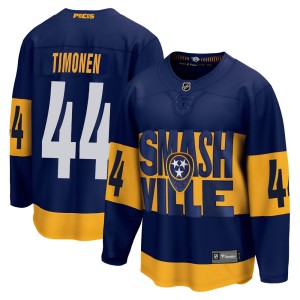 Nashville Predators Kimmo Timonen Official Navy Fanatics Branded Breakaway Youth 2022 Stadium Series NHL Hockey Jersey