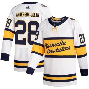 Nashville Predators Jaret Anderson-Dolan Official White Adidas Authentic Adult 2020 Winter Classic Player NHL Hockey Jersey