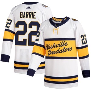 Nashville Predators Tyson Barrie Official White Adidas Authentic Adult 2020 Winter Classic Player NHL Hockey Jersey