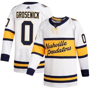 Nashville Predators Troy Grosenick Official White Adidas Authentic Adult 2020 Winter Classic Player NHL Hockey Jersey