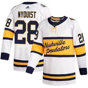 Nashville Predators Gustav Nyquist Official White Adidas Authentic Adult 2020 Winter Classic Player NHL Hockey Jersey