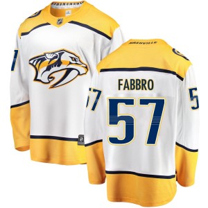 Nashville Predators Dante Fabbro Official White Fanatics Branded Breakaway Adult Away NHL Hockey Jersey