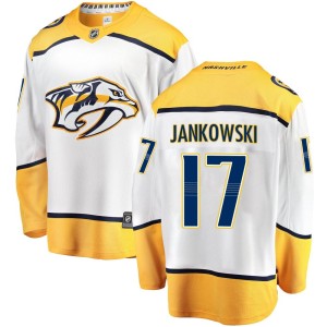 Nashville Predators Mark Jankowski Official White Fanatics Branded Breakaway Adult Away NHL Hockey Jersey