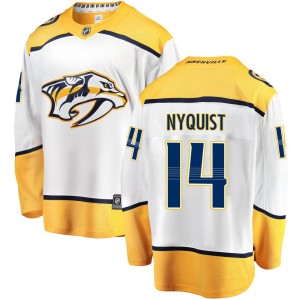 Nashville Predators Gustav Nyquist Official White Fanatics Branded Breakaway Adult Away NHL Hockey Jersey