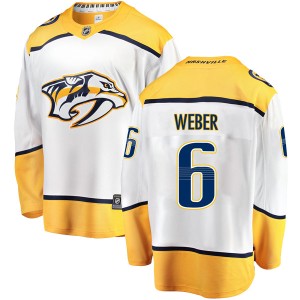 Nashville Predators Shea Weber Official White Fanatics Branded Breakaway Adult Away NHL Hockey Jersey