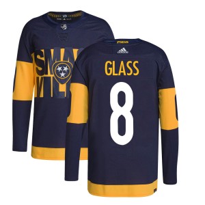 Nashville Predators Cody Glass Official Navy Adidas Authentic Youth 2022 Stadium Series Primegreen NHL Hockey Jersey