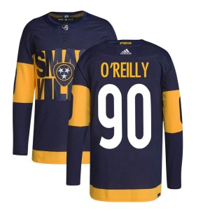 Nashville Predators Ryan O'Reilly Official Navy Adidas Authentic Youth 2022 Stadium Series Primegreen NHL Hockey Jersey