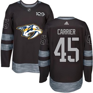Nashville Predators Alexandre Carrier Official Black Authentic Youth 1917-2017 100th Anniversary NHL Hockey Jersey