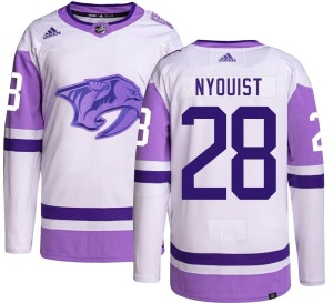 Nashville Predators Gustav Nyquist Official Adidas Authentic Adult Hockey Fights Cancer NHL Hockey Jersey