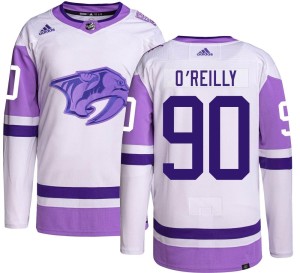 Nashville Predators Ryan O'Reilly Official Adidas Authentic Adult Hockey Fights Cancer NHL Hockey Jersey