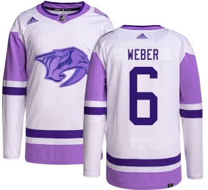 Nashville Predators Shea Weber Official Adidas Authentic Adult Hockey Fights Cancer NHL Hockey Jersey