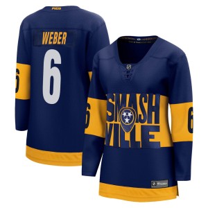 Nashville Predators Shea Weber Official Navy Fanatics Branded Breakaway Women's 2022 Stadium Series NHL Hockey Jersey