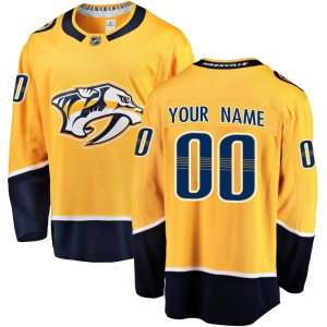 Nashville Predators Custom Official Gold Fanatics Branded Breakaway Adult Custom Home NHL Hockey Jersey