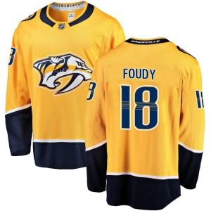 Nashville Predators Liam Foudy Official Gold Fanatics Branded Breakaway Adult Home NHL Hockey Jersey