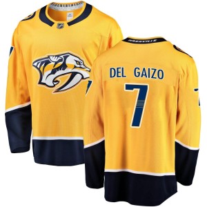 Nashville Predators Marc Del Gaizo Official Gold Fanatics Branded Breakaway Adult Home NHL Hockey Jersey