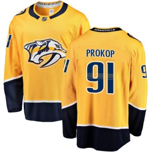 Nashville Predators Luke Prokop Official Gold Fanatics Branded Breakaway Adult Home NHL Hockey Jersey