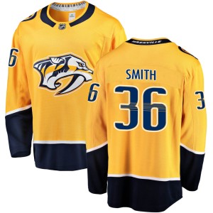 Nashville Predators Cole Smith Official Gold Fanatics Branded Breakaway Adult Home NHL Hockey Jersey