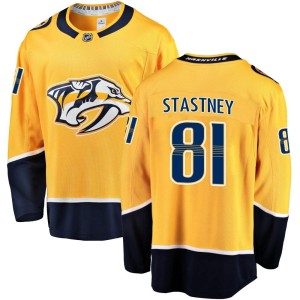 Nashville Predators Spencer Stastney Official Gold Fanatics Branded Breakaway Adult Home NHL Hockey Jersey