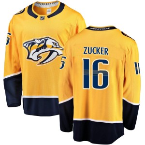 Nashville Predators Jason Zucker Official Gold Fanatics Branded Breakaway Adult Home NHL Hockey Jersey
