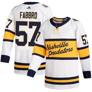 Nashville Predators Dante Fabbro Official White Adidas Authentic Youth 2020 Winter Classic NHL Hockey Jersey