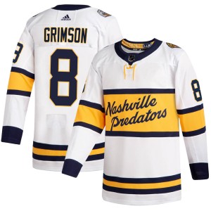 Nashville Predators Stu Grimson Official White Adidas Authentic Youth 2020 Winter Classic NHL Hockey Jersey