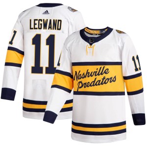 Nashville Predators David Legwand Official White Adidas Authentic Youth 2020 Winter Classic NHL Hockey Jersey
