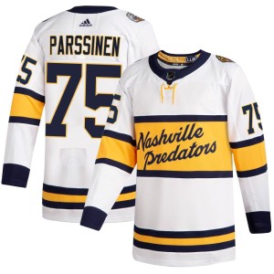 Nashville Predators Juuso Parssinen Official White Adidas Authentic Youth 2020 Winter Classic Player NHL Hockey Jersey