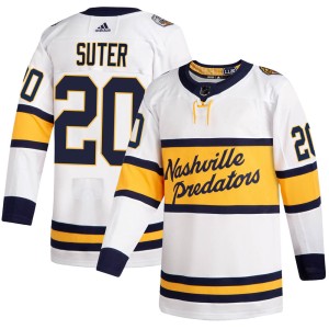 Nashville Predators Ryan Suter Official White Adidas Authentic Youth 2020 Winter Classic NHL Hockey Jersey