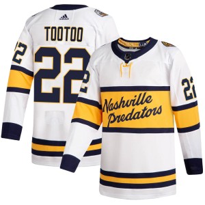 Nashville Predators Jordin Tootoo Official White Adidas Authentic Youth 2020 Winter Classic NHL Hockey Jersey