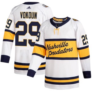 Nashville Predators Tomas Vokoun Official White Adidas Authentic Youth 2020 Winter Classic NHL Hockey Jersey