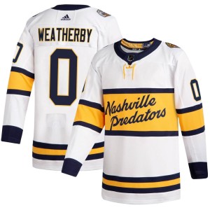 Nashville Predators Jasper Weatherby Official White Adidas Authentic Youth 2020 Winter Classic Player NHL Hockey Jersey