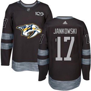 Nashville Predators Mark Jankowski Official Black Authentic Adult 1917-2017 100th Anniversary NHL Hockey Jersey