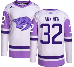 Nashville Predators Kevin Lankinen Official Adidas Authentic Youth Hockey Fights Cancer NHL Hockey Jersey