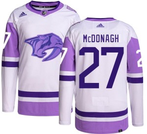 Nashville Predators Ryan McDonagh Official Adidas Authentic Youth Hockey Fights Cancer NHL Hockey Jersey