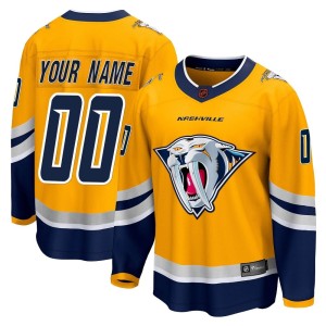 Nashville Predators Custom Official Yellow Fanatics Branded Breakaway Adult Custom Special Edition 2.0 NHL Hockey Jersey