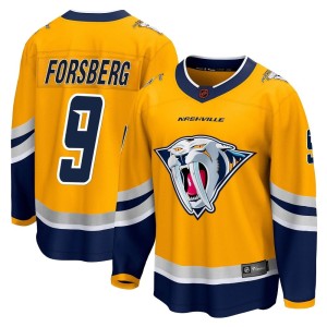 Nashville Predators Filip Forsberg Official Yellow Fanatics Branded Breakaway Adult Special Edition 2.0 NHL Hockey Jersey