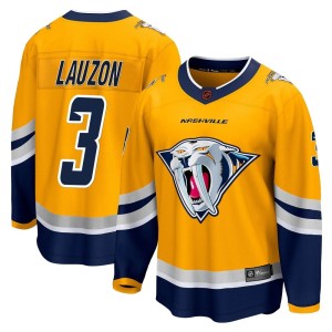 Nashville Predators Jeremy Lauzon Official Yellow Fanatics Branded Breakaway Adult Special Edition 2.0 NHL Hockey Jersey