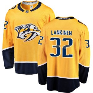 Nashville Predators Kevin Lankinen Official Gold Fanatics Branded Breakaway Youth Home NHL Hockey Jersey