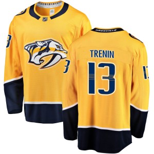 Nashville Predators Yakov Trenin Official Gold Fanatics Branded Breakaway Youth Home NHL Hockey Jersey