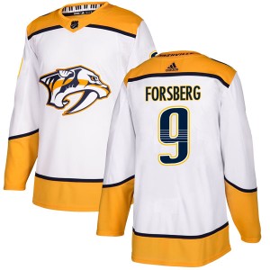 Nashville Predators Filip Forsberg Official White Adidas Authentic Youth Away NHL Hockey Jersey