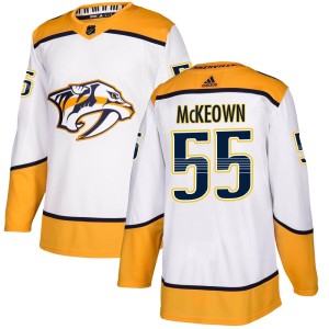 Nashville Predators Roland McKeown Official White Adidas Authentic Youth Away NHL Hockey Jersey