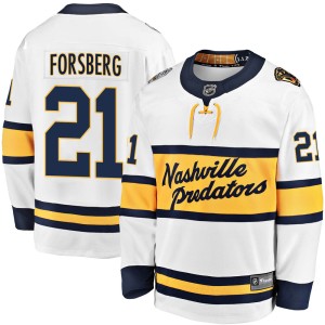 Nashville Predators Peter Forsberg Official White Fanatics Branded Breakaway Youth 2020 Winter Classic NHL Hockey Jersey