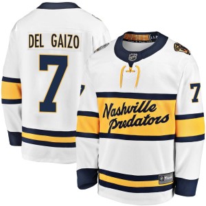 Nashville Predators Marc Del Gaizo Official White Fanatics Branded Breakaway Youth 2020 Winter Classic Player NHL Hockey Jersey