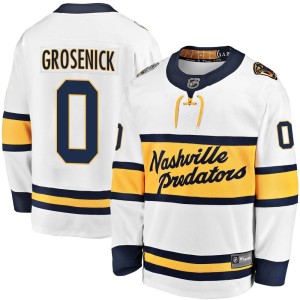 Nashville Predators Troy Grosenick Official White Fanatics Branded Breakaway Youth 2020 Winter Classic Player NHL Hockey Jersey