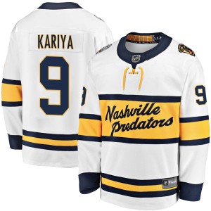 Nashville Predators Paul Kariya Official White Fanatics Branded Breakaway Youth 2020 Winter Classic NHL Hockey Jersey