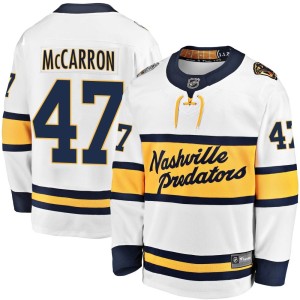 Nashville Predators Michael McCarron Official White Fanatics Branded Breakaway Youth 2020 Winter Classic Player NHL Hockey Jersey