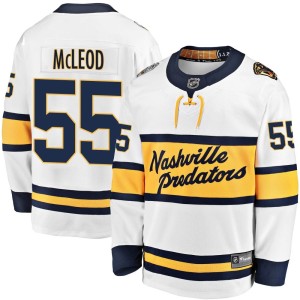 Nashville Predators Cody Mcleod Official White Fanatics Branded Breakaway Youth Cody McLeod 2020 Winter Classic Player NHL Hockey Jersey